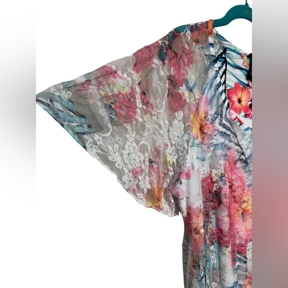 Brittany Black Floral Layered Shirt Size XL - Picture 5 of 12